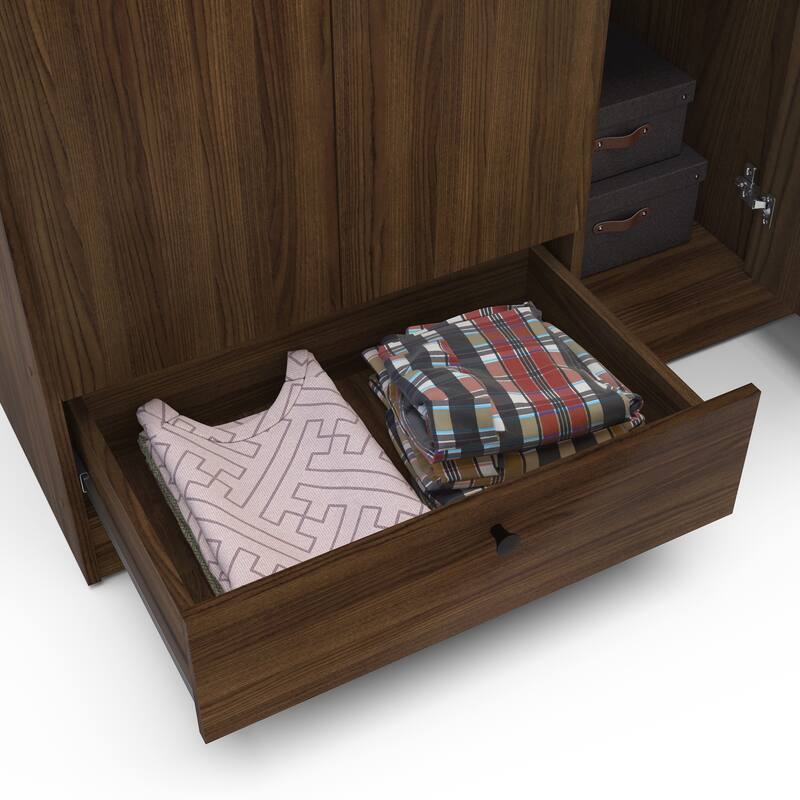 Polifurniture Denmark 5 Door Bedroom Armoire with 2 Drawers