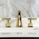 preview thumbnail 30 of 35, Kingston Brass Convergent Two-Handle 3-Hole Deck Mount Widespread Bathroom Faucet with Knurled Handle and Brass Pop-Up Drain