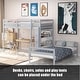 preview thumbnail 15 of 27, Costway Twin Over Twin Loft Bunk Bed Wood w/Bookcase Guardrail Ladder - 79.5'' x 44'' x 58.5''