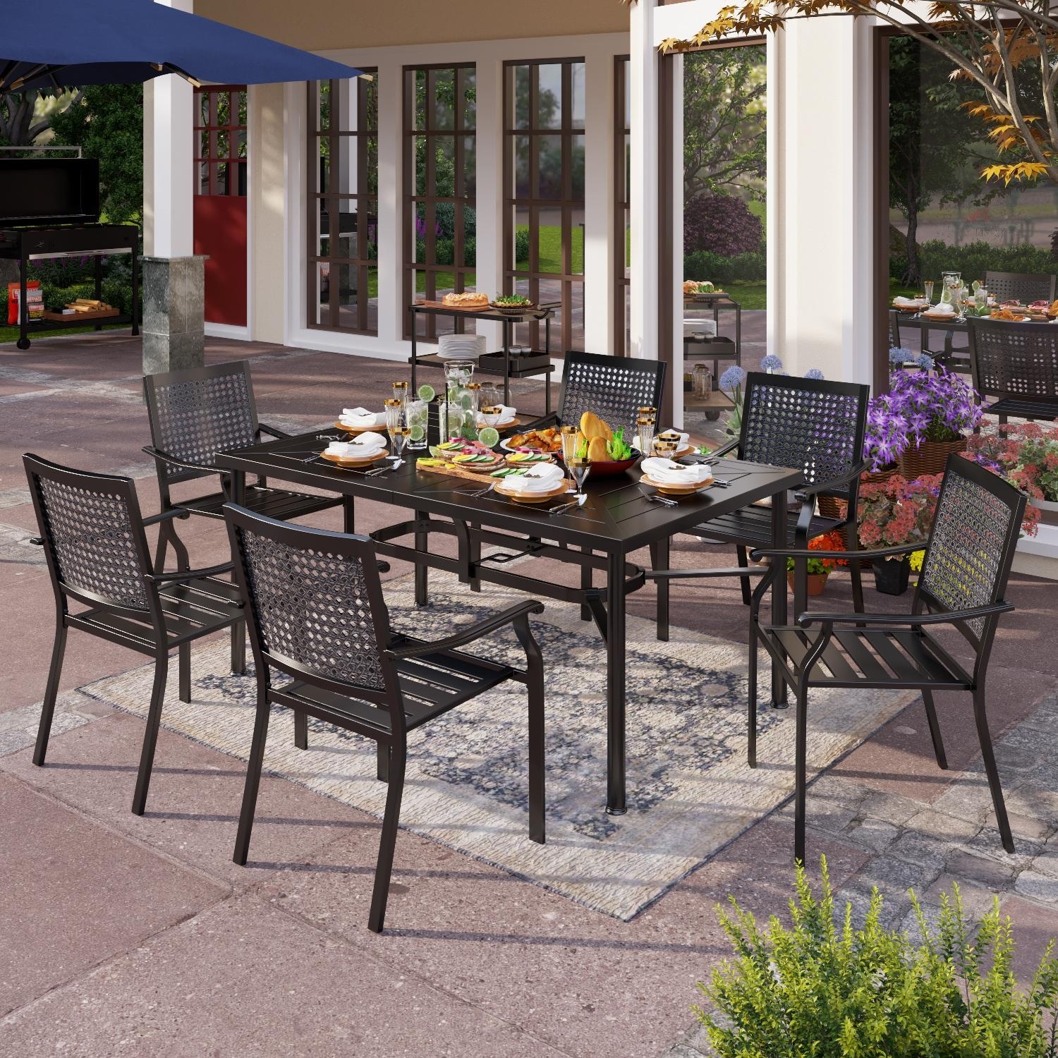 Phi villa 7 store piece dining set