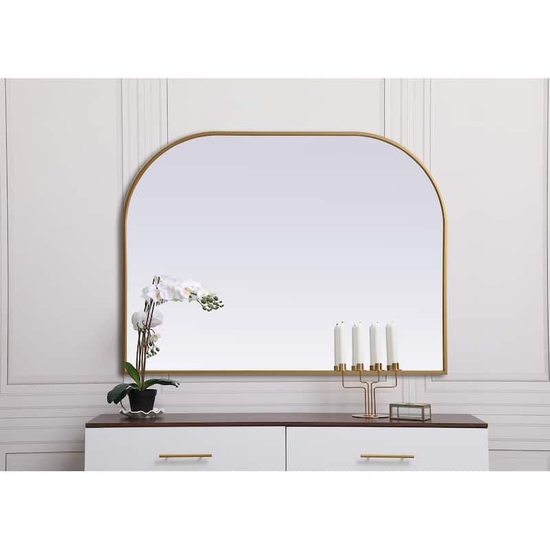 Indigo Home Metal Frame Arch Mirror 40x30 Inch