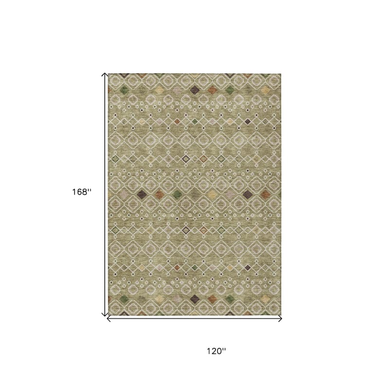 HomeRoots Geometric Modern Rectangle Outdoor Rug