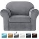 preview thumbnail 40 of 58, Subrtex Sofa Cover Stretch Slipcover with Separate Cushion Covers Armchair - Light Gray