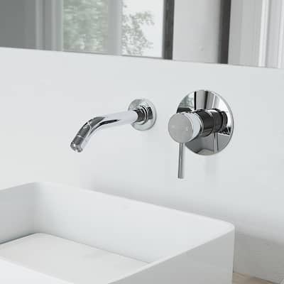 VIGO Olus 5" H Single Handle Wall Mount Bathroom Faucet