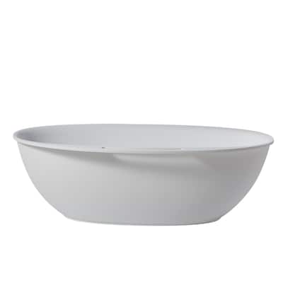 63" / 67" Solid Surface Freestanding Bathtub in Matte White/Black