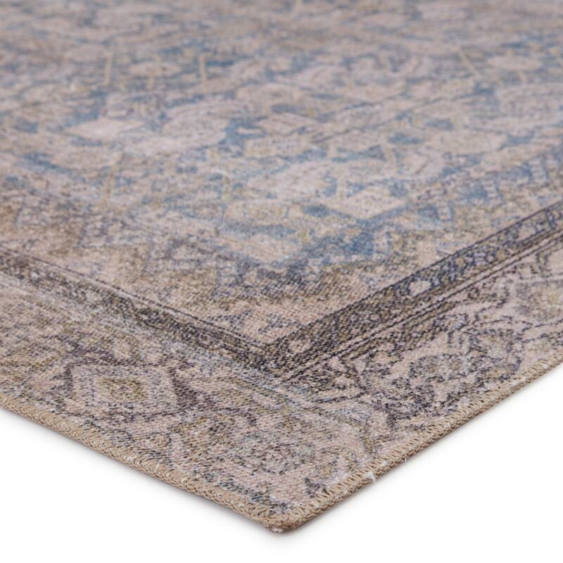 Machine Washable Royse Oriental Blue/ Gray Area Rug