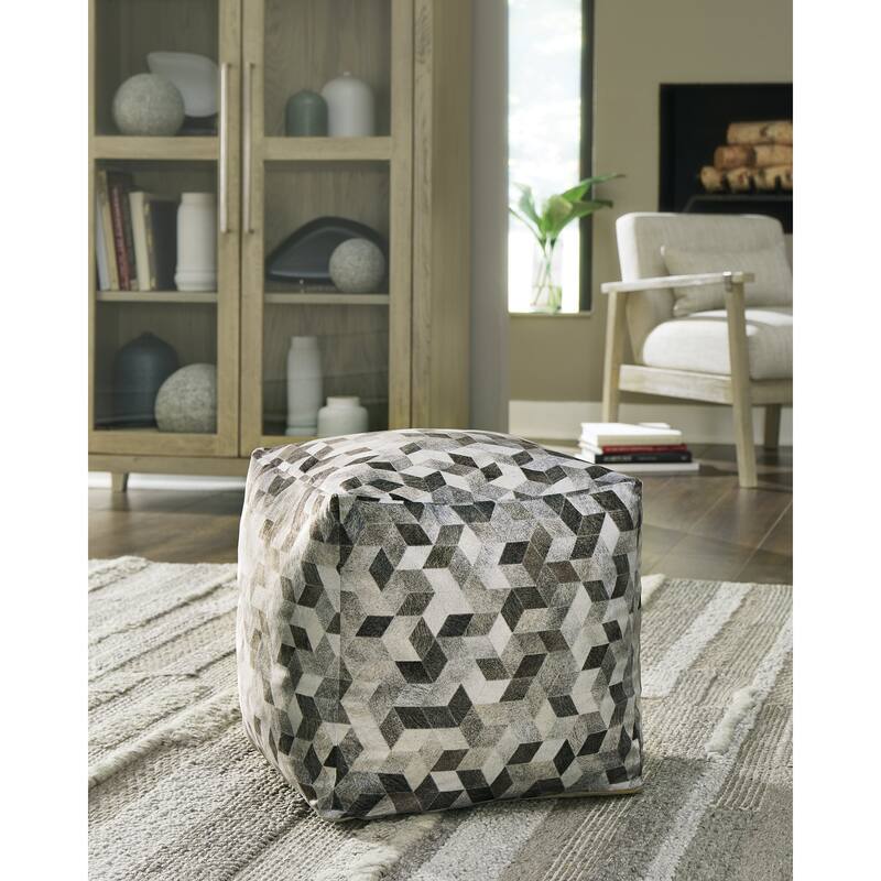 Signature Design by Ashley Albermarle Gray Pouf