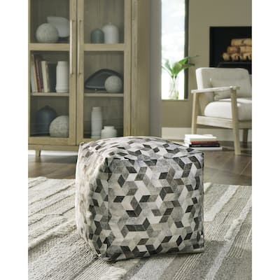 Signature Design by Ashley Albermarle Gray Pouf