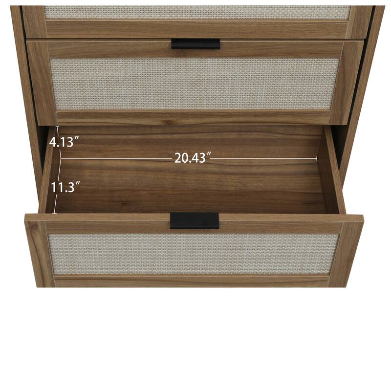3 Drawers Wood Pantry Organizer, Drawer Storage Cabinet Suitable for Bedroom, Living Room, Kitchen