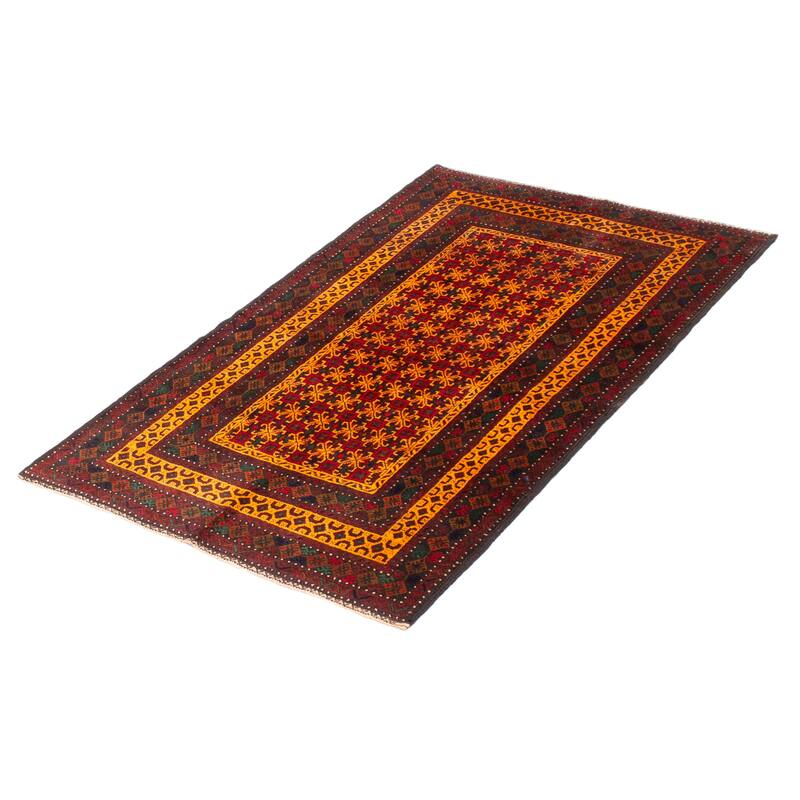 Teimani Orange Rug 3'7" x 6'0" - 3'7 x 6'0