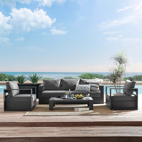 Tahoe Outdoor Aluminum 4-piece Conversation Set with Coffee Table