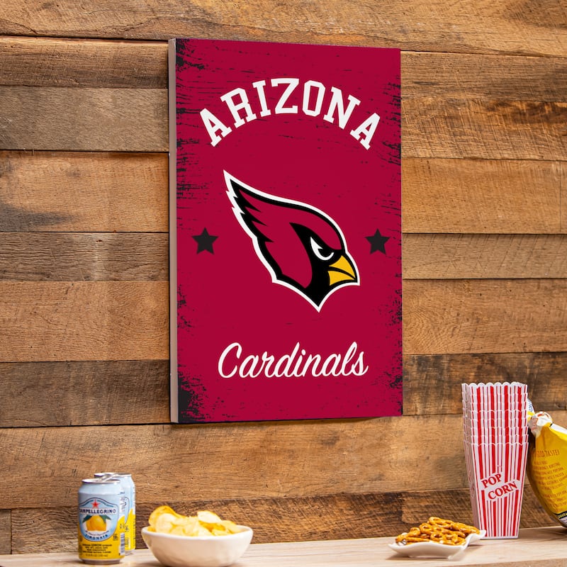 Arizona Cardinals Wooden Door Decor Wall Sign - Multi-Color - 16 x 24