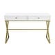 preview thumbnail 18 of 28, Silver Orchid Lerch Two-Drawer Campaign Desk