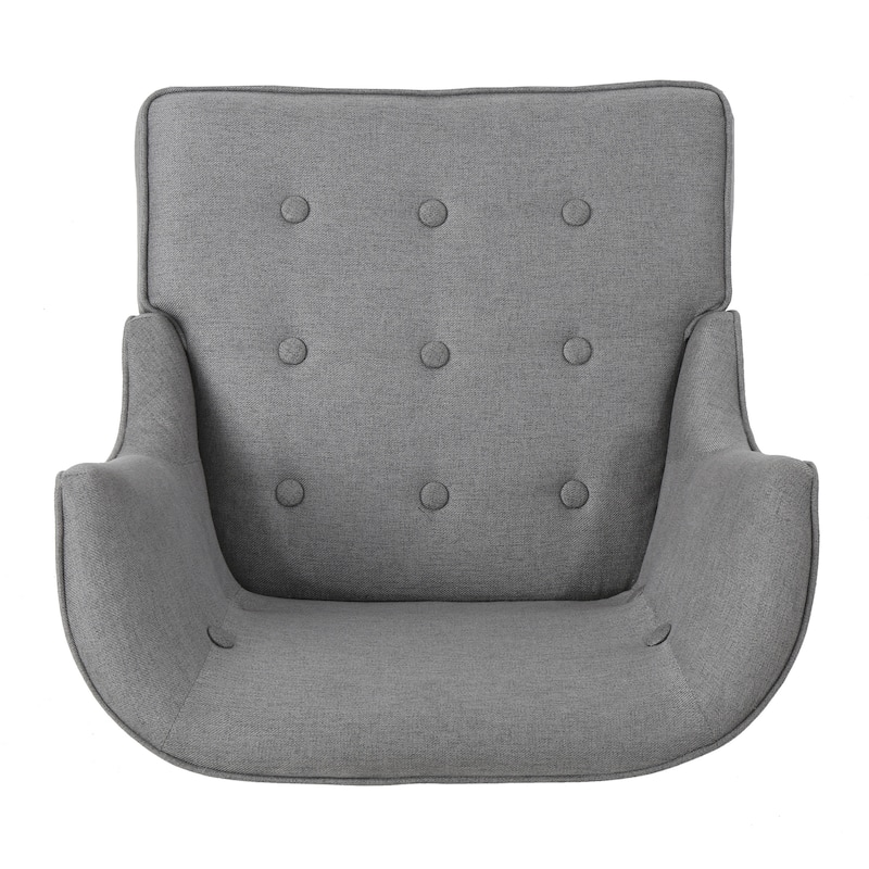 Modern 28" Accent Chair with Button Tufted Waffle Stitching and Nailheads
