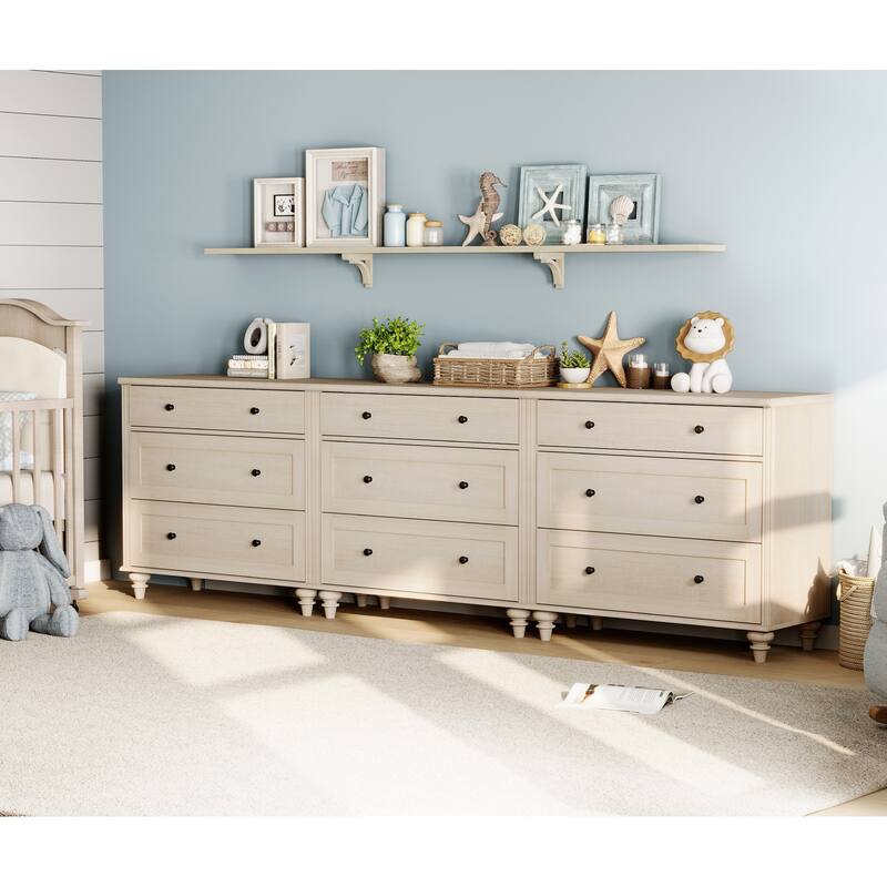WAMPAT 3 Drawer Dresser ,Wood Storage Dresser for Bedroom
