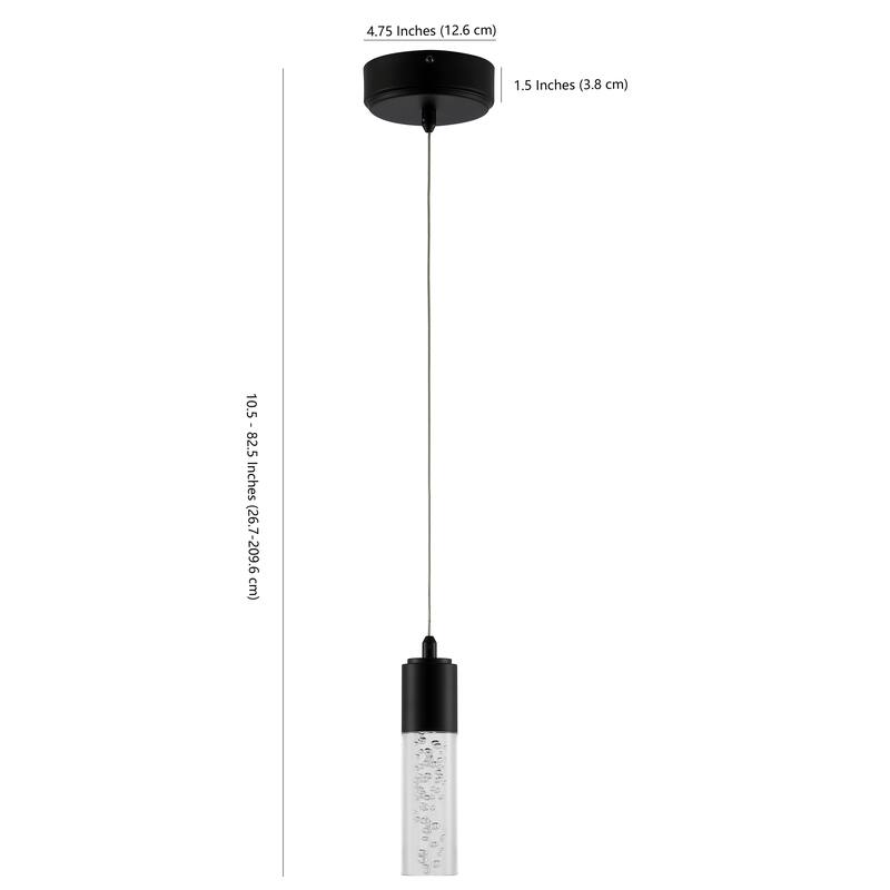 Cristal 1-Light Bubble Acrylic/Iron Modern Minimalist Integrated LED Pendant, by JONATHAN Y - 1 Light