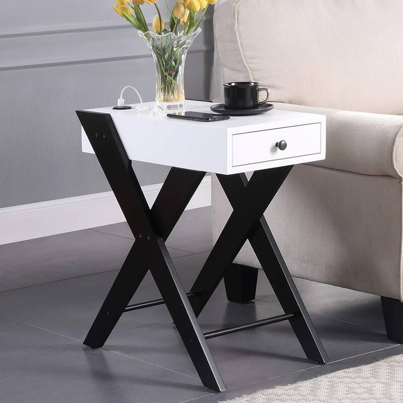 Accent Table with USB Charging Dock