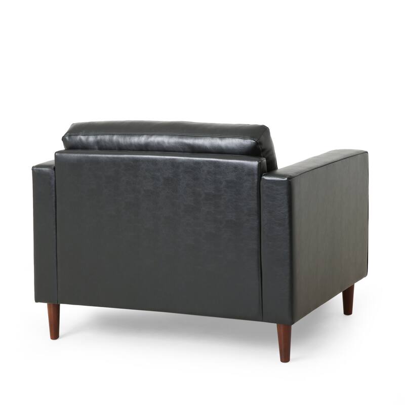 Black 44.75" PU Upholstered Club Chair