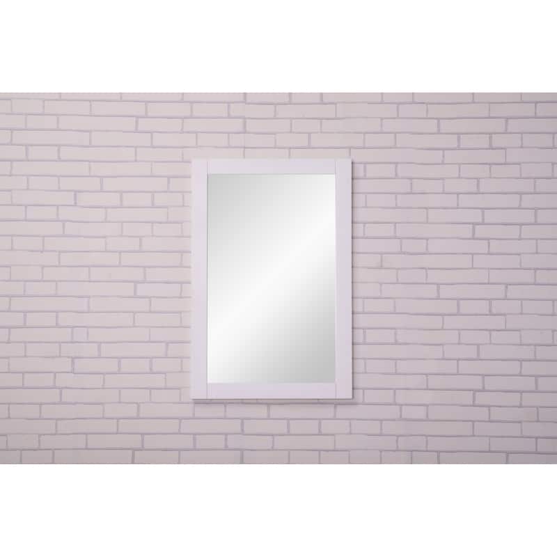 Elegant Lighting Danville 32" x 22" Wood Framed Mirror - White