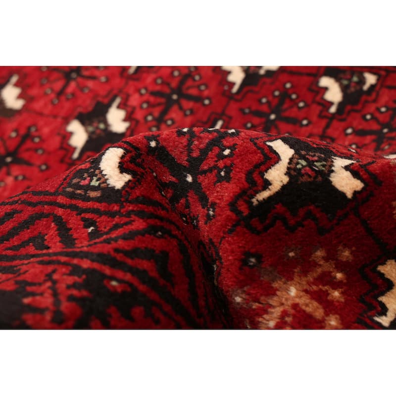ECARPETGALLERY Hand-knotted Teimani Red Wool Rug - 3'8 x 6'10