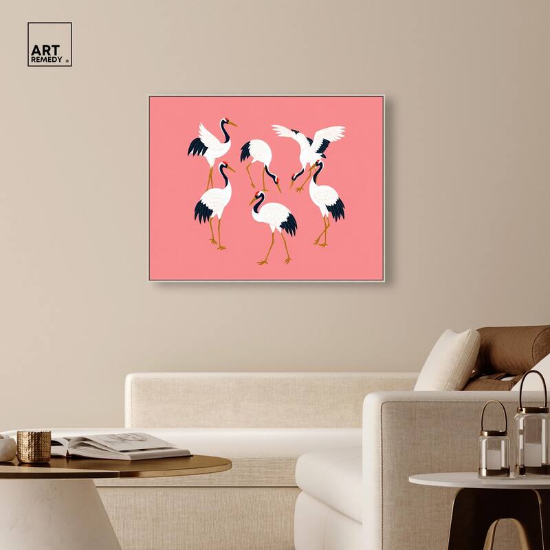 Crane Chorus Canvas by Art Remedy