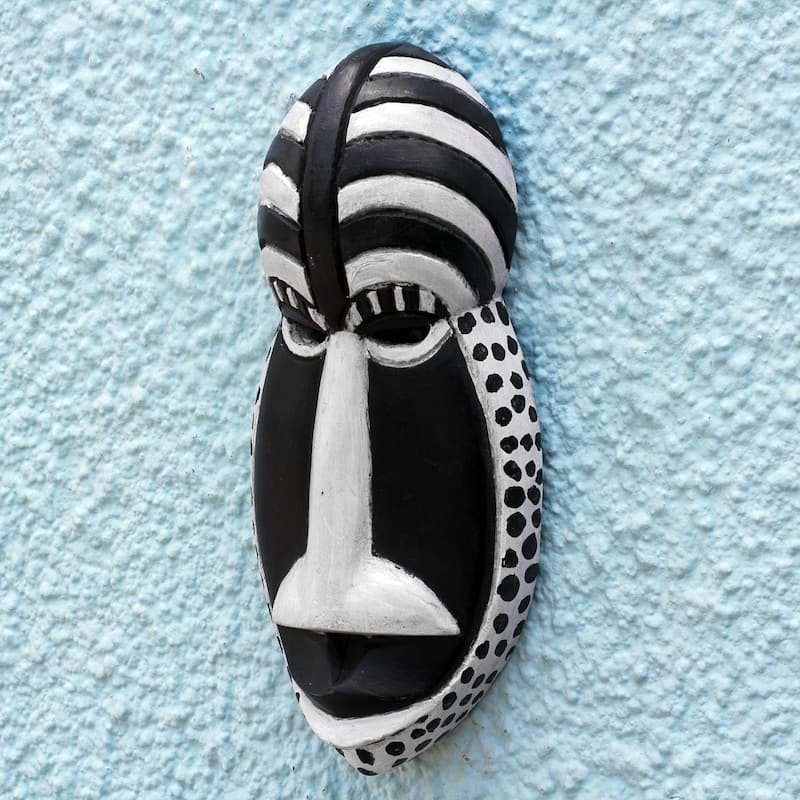 Novica Handmade Boldness African Wood Mask