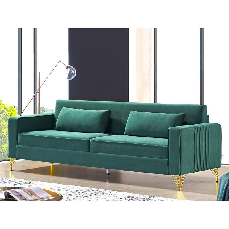 Aesthetic 85.8" Velvet Sofas for Living Room 3 Seater Sofa with Classic Modern Appeal and Luxurious Soft Comfort