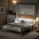 preview thumbnail 11 of 17, Queen Size Murphy Bed with Fold-Down Desk, Dual LED Lights & Built-In USB Power Station Grey