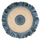 preview thumbnail 4 of 13, SAFAVIEH Handmade Cape Cod Nanna Coastal Jute Rug with Fringe 8' Round - Ivory/Denim - Round
