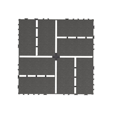 44 Pack Plastic Interlocking Deck Tiles 12"x12" Square Waterproof Outdoor Deck Tiles All Weather for Poolside Balcony Backyard
