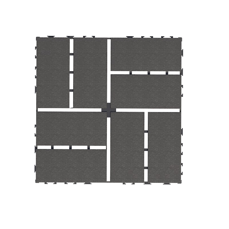 Plastic Interlocking Deck Tiles,44 Pack Patio Deck Tiles,12"x12" Square Waterproof Outdoor All Weather Use, Patio Decking Tiles
