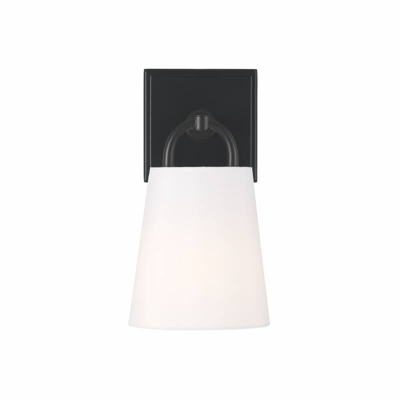 Brody 1-light Wall Sconce w/ White Fabric Shade