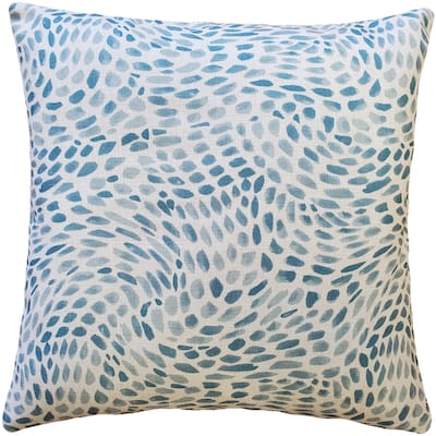 Matisse Dots 19x19 Throw Pillow with Polyfill Insert, Toile Blue