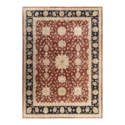 Oushak One-of-a-Kind Hand-Knotted Area Rug, Red - 9' 4" x 12' 4"