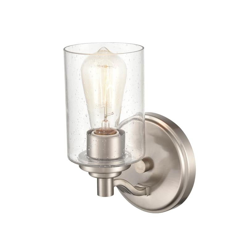 Millennium Lighting Metal 1 Light Wall Sconce- Clear Seeded Glass