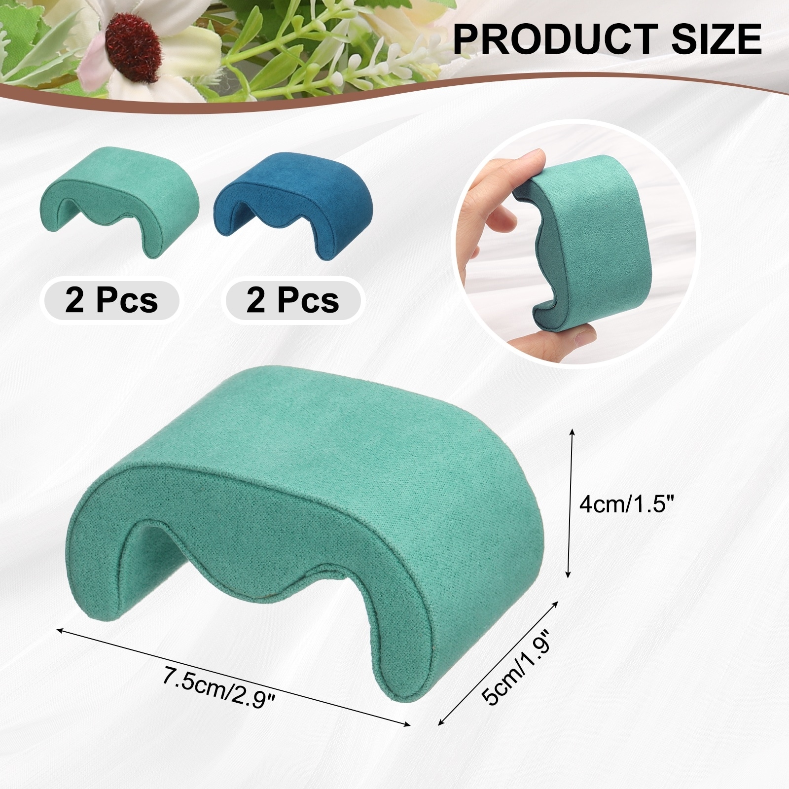 Watch Case Pillows, m Shaped Watch Display Pillow Velvet Watch Cushion Replacement for Watch Bracelet Display Storage