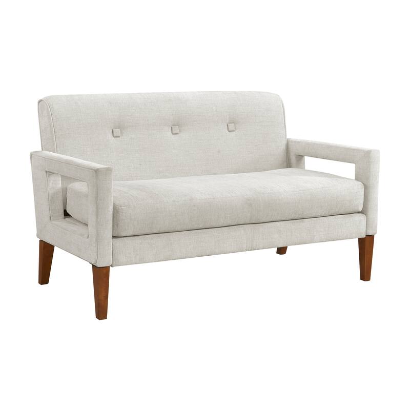 Vivian 55" Chenille Loveseat - Removable Cushion Cover with Zipper - Beige