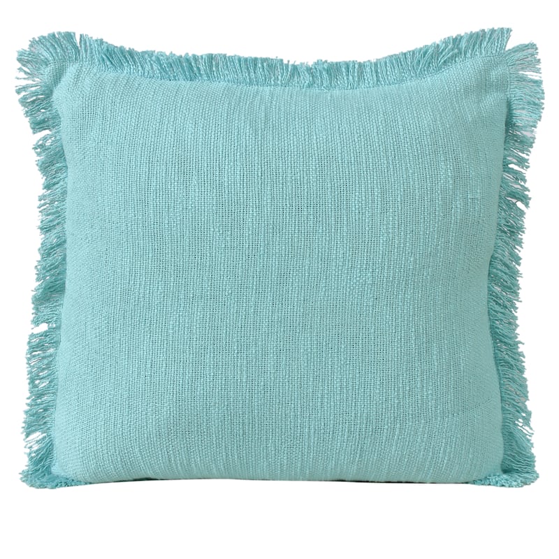 Hidalgo Solid Fringed Throw Pillow by Sevita