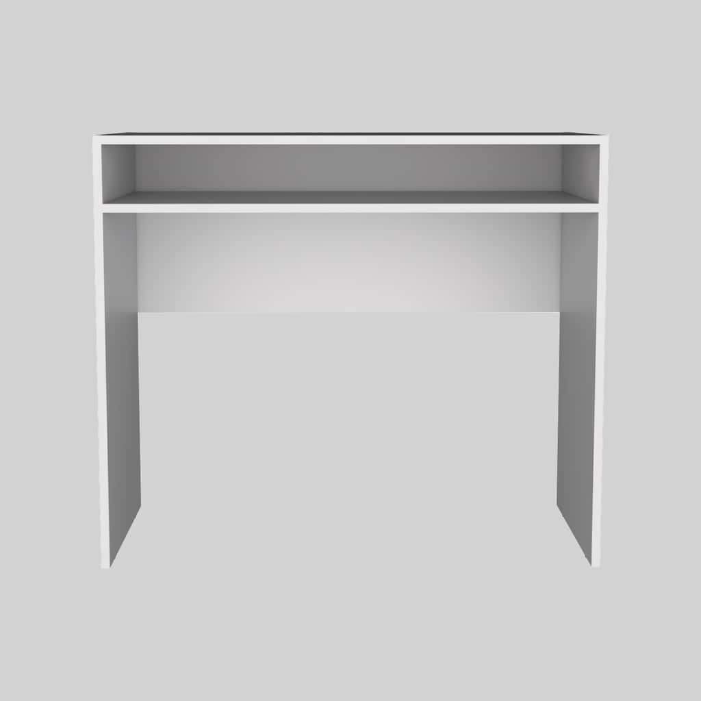 35" Wide Space-Saving Computer Desk with 1 Shelf, Durable and Stylish