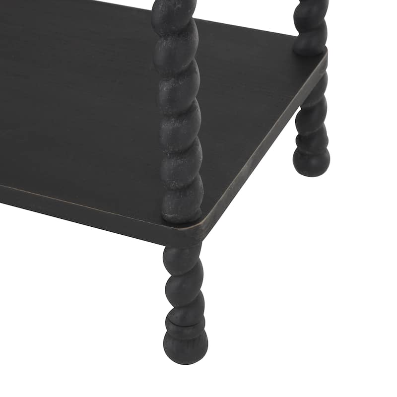 Wood Arched 1 Shelf Console Table - Black - Roche River Decor