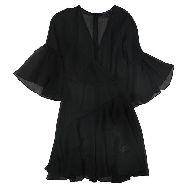 french connection black wrap dress
