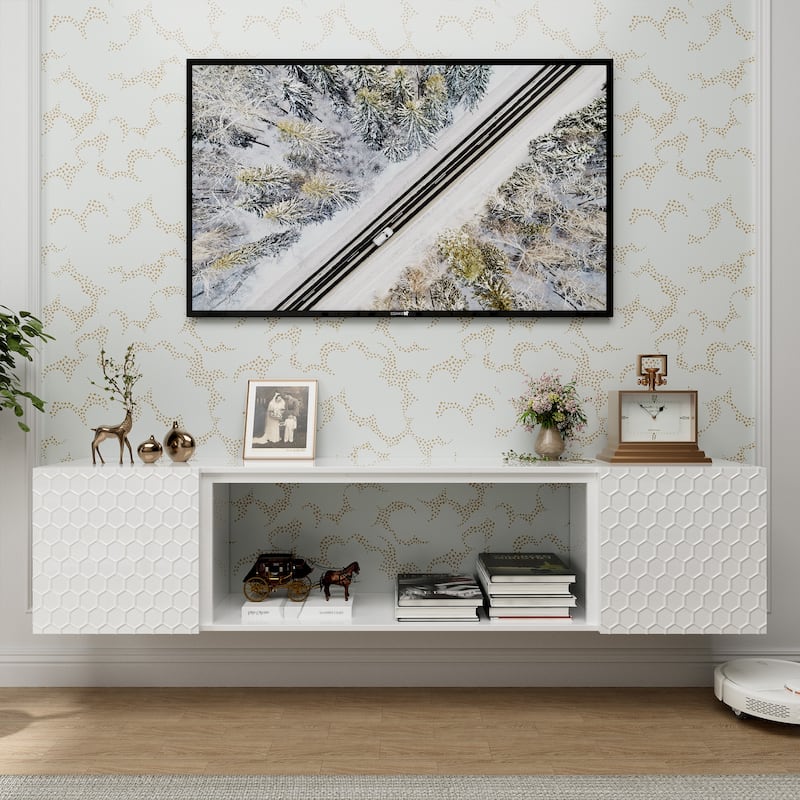 67" Wall Mount Floating TV Stand up to 80 in