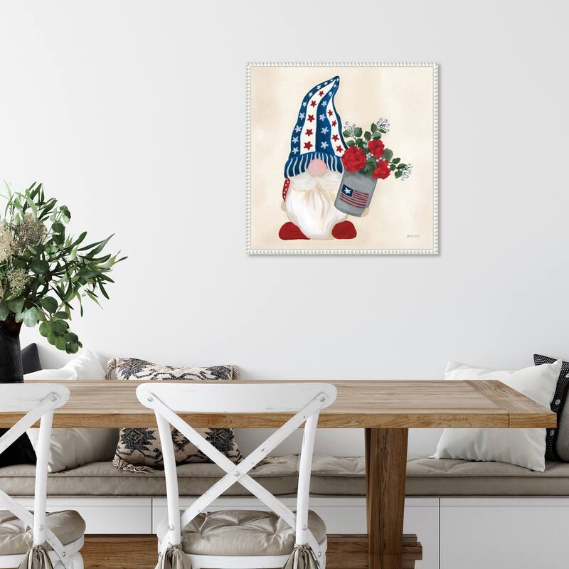 American Gnome V by Yvette St. Amant Framed Canvas Wall Art Print