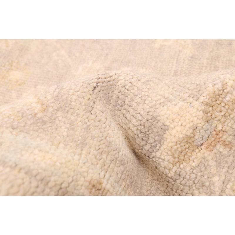 ECARPETGALLERY Hand-knotted Modern Oushak Grey Wool Rug - 7'8 x 9'11