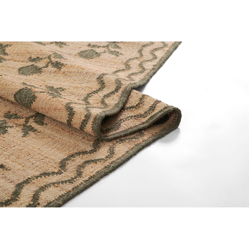 Erin Gates by Momeni Orchard Leaning Flower Hand Woven Wool and Jute Area Rug