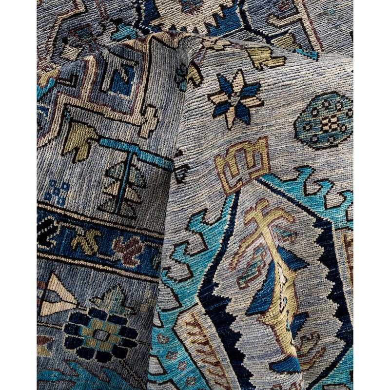 Serapi One-of-a-Kind Hand-Knotted Area Rug - Gray - 8' 0" x 9' 11"
