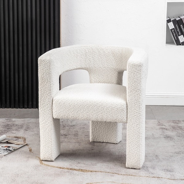 slide 2 of 76, 28" Wide Boucle Upholstered Square Armchair