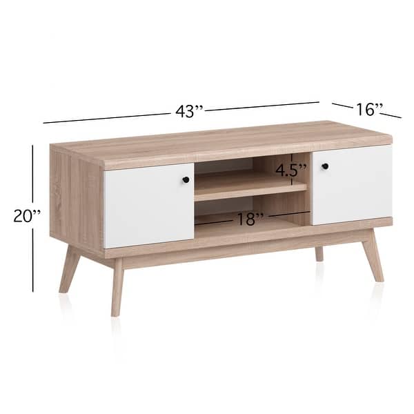 dimension image slide 1 of 3, Living Skog TV Stand console for TV's up to 50'' Mid-century Modern Scandinavian