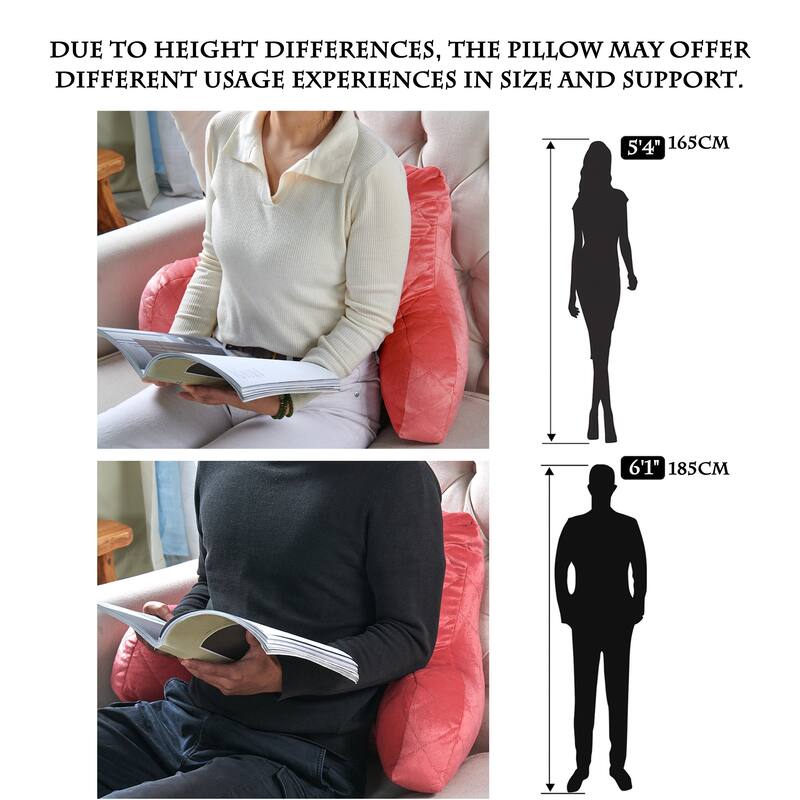 Velvet Do-It-Yourself Bedrest Reading Pillow Cover and Filling