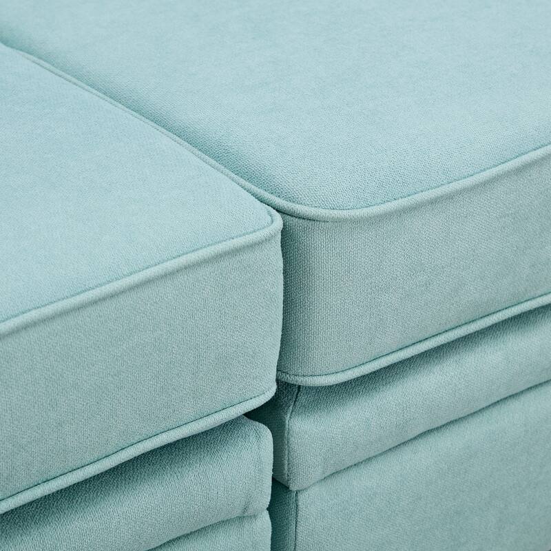 Green 115.1'' Large U-Shaped 6-Seat Sofa with Storage